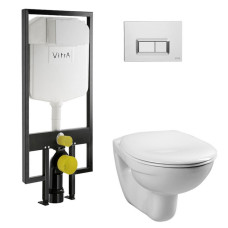 Комплект 4 в 1: Инсталляция + унитаз VitrA Normus с сиденьем SoftClose