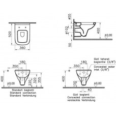 Комплект 4 в 1: Унитаз+система смыва Vitra S20 9004B003-7204