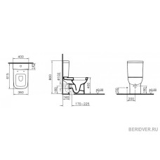 Унитаз Vitra S20 9819B003-7202, открытый унитаз, сиденье микролифт