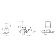 Унитаз Vitra S50 9798B003-7200 с сиденьем стандарт и механизмом смыва Geberit