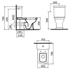 Унитаз Vitra Serenada 9722B003-7205 напольный с бидеткой и сидением SoftClose