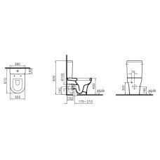 Унитаз-компакт Vitra Zentrum арт. 9012B003-7201 напольный с сидением стандарт