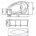 Ванна 1MarKa JULIANNA, асимметричная, левая/правая, 170*100 см