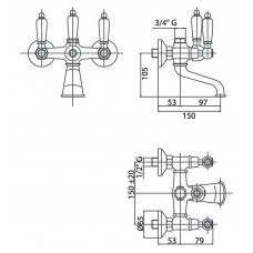 Смеситель Caprigo Adria Classic 03-019-vot