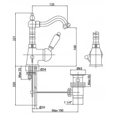 Смеситель Caprigo Adria Uno 02-024-vot