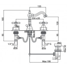 Смеситель Caprigo Bristol 21-022-crm