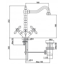 Смеситель Caprigo Bristol 21-025-crm