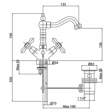 Смеситель Caprigo Bristol 21-026-crm