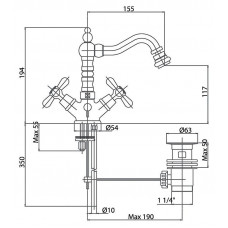 Смеситель Caprigo Bristol 21-033-crm